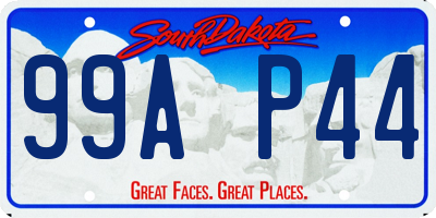 SD license plate 99AP44