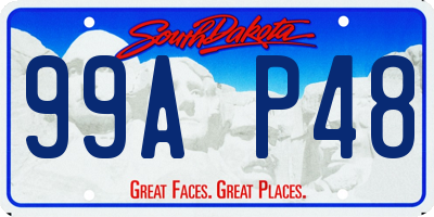 SD license plate 99AP48