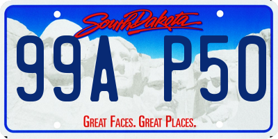 SD license plate 99AP50
