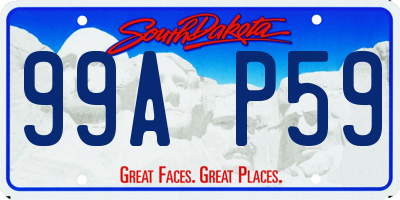 SD license plate 99AP59