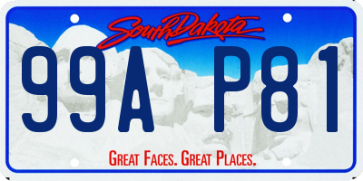 SD license plate 99AP81
