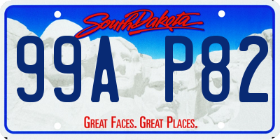 SD license plate 99AP82