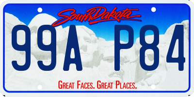 SD license plate 99AP84