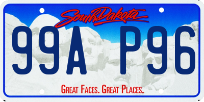 SD license plate 99AP96