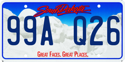 SD license plate 99AQ26