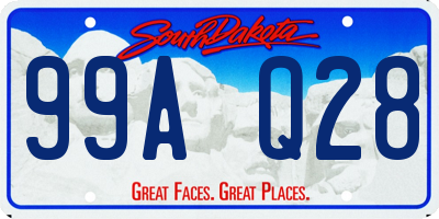 SD license plate 99AQ28