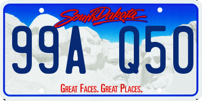 SD license plate 99AQ50