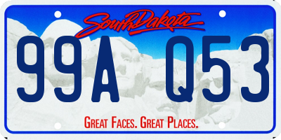 SD license plate 99AQ53