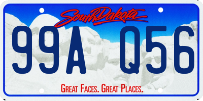SD license plate 99AQ56
