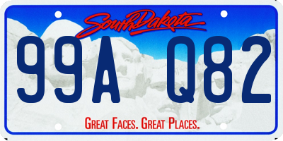 SD license plate 99AQ82