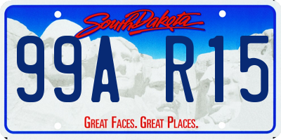 SD license plate 99AR15