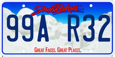 SD license plate 99AR32