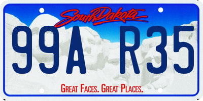 SD license plate 99AR35