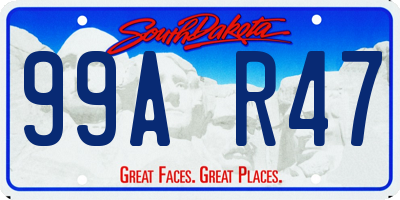 SD license plate 99AR47