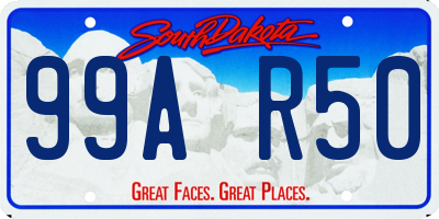 SD license plate 99AR50