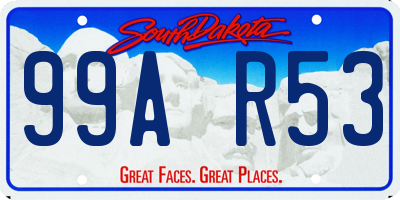 SD license plate 99AR53