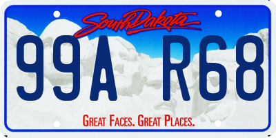 SD license plate 99AR68