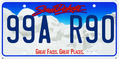 SD license plate 99AR90