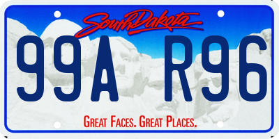 SD license plate 99AR96