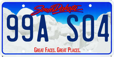 SD license plate 99AS04