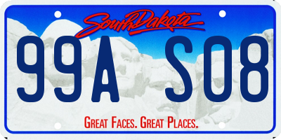SD license plate 99AS08