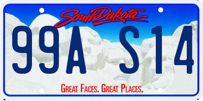SD license plate 99AS14