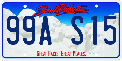 SD license plate 99AS15