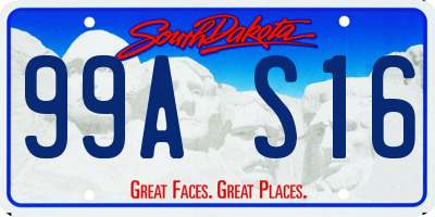 SD license plate 99AS16