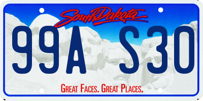 SD license plate 99AS30