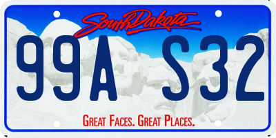 SD license plate 99AS32