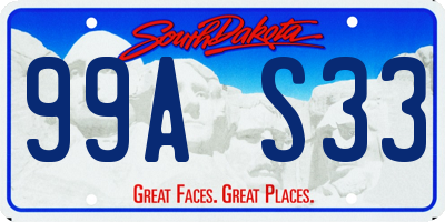 SD license plate 99AS33