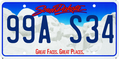 SD license plate 99AS34