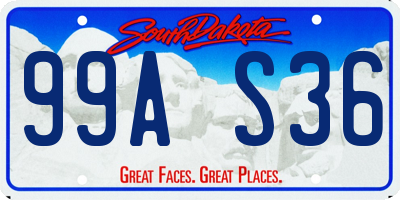 SD license plate 99AS36