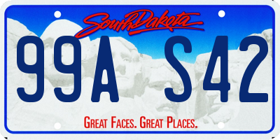 SD license plate 99AS42