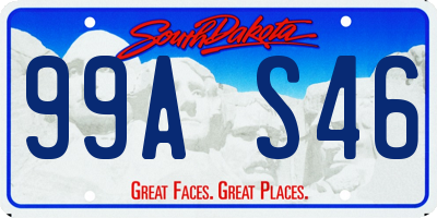 SD license plate 99AS46