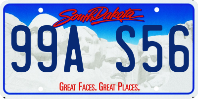 SD license plate 99AS56