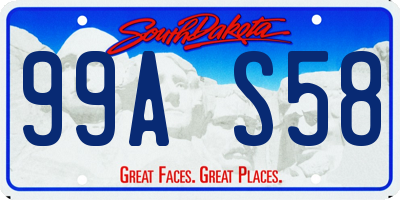 SD license plate 99AS58