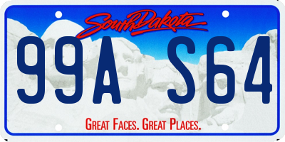 SD license plate 99AS64