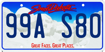SD license plate 99AS80