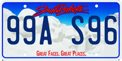 SD license plate 99AS96