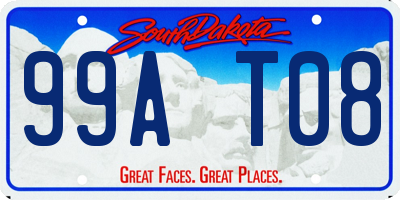 SD license plate 99AT08