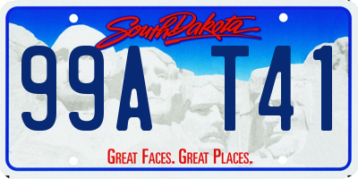 SD license plate 99AT41