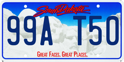 SD license plate 99AT50