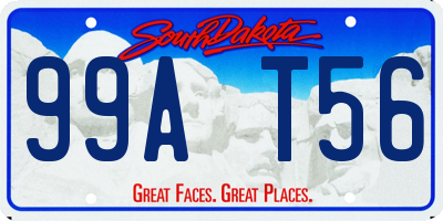 SD license plate 99AT56