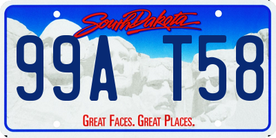 SD license plate 99AT58