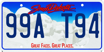 SD license plate 99AT94