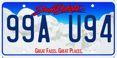 SD license plate 99AU94