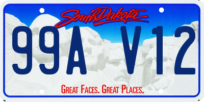 SD license plate 99AV12
