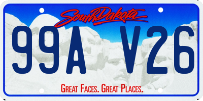 SD license plate 99AV26