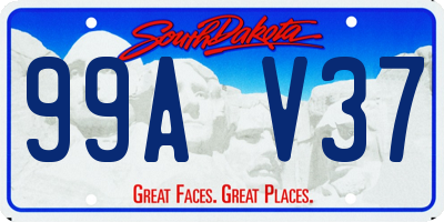 SD license plate 99AV37